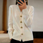 Elodie - ELEGANT CARDIGAN WITH HEART BUTTONS