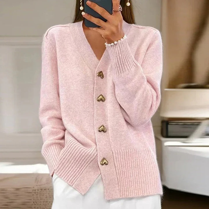 Élodie - CARDIGAN ÉLÉGANT AVEC BOUTONS EN FORME DE CŒUR