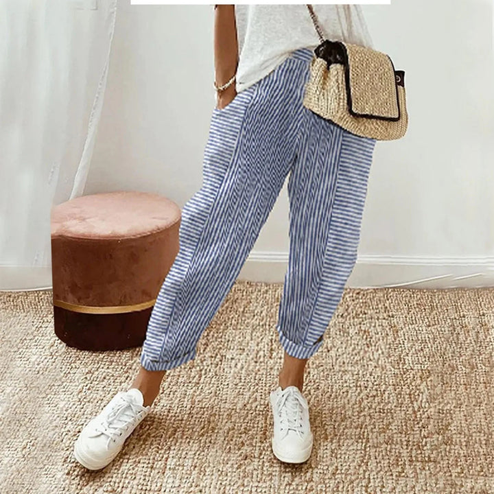 laure - Soft, lightweight striped trousers