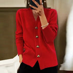 Elodie - ELEGANT CARDIGAN WITH HEART BUTTONS