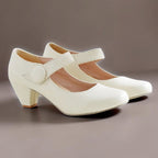 Clementine | Block Heel Mary Janes with Adjustable Strap
