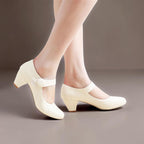 Clementine | Block Heel Mary Janes with Adjustable Strap