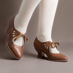 Rosalind | Vintage Lace-Up Mary Jane Pumps