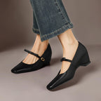 Bryony | Bow-Strap Mary Jane Pump with Concealed Heel