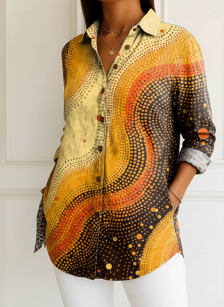 Astrid | Blouse à imprimé vagues