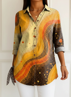 Astrid | Wave print blouse