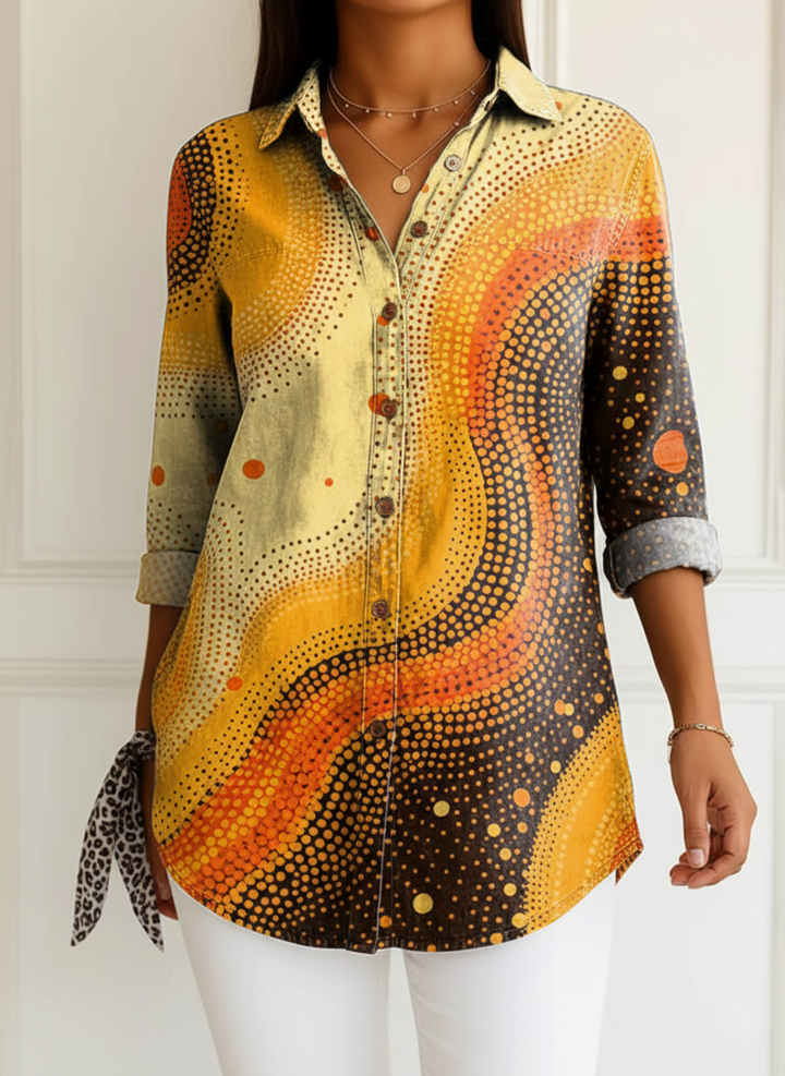 Astrid | Blouse à imprimé vagues