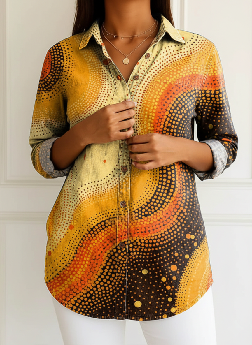 Astrid | Blouse à imprimé vagues
