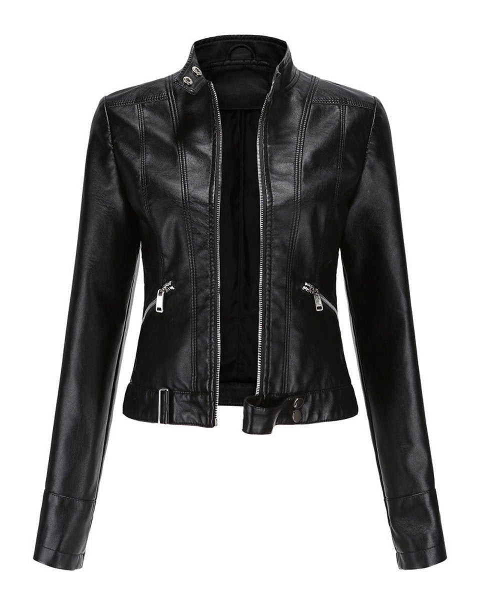 Luana | Cropped Moto Jacket
