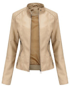 Adaline | Stand-Collar Moto Jacket