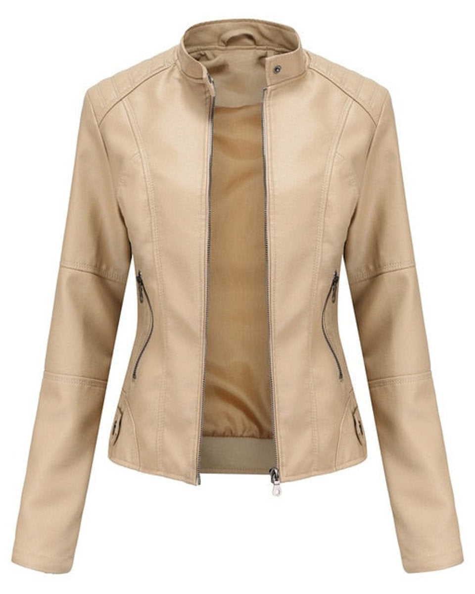 Adaline | Stand-Collar Moto Jacket