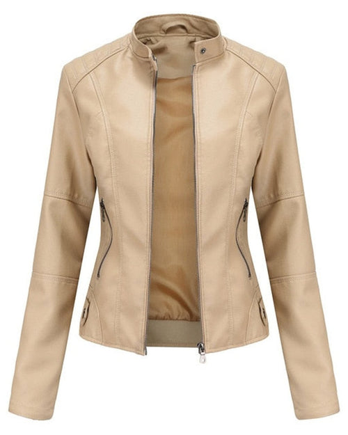 Adaline | Stand-Collar Moto Jacket