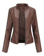 Adaline | Stand-Collar Moto Jacket