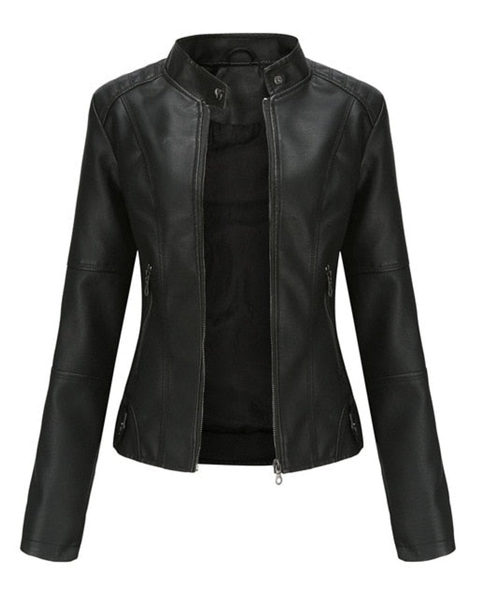 Adaline | Stand-Collar Moto Jacket