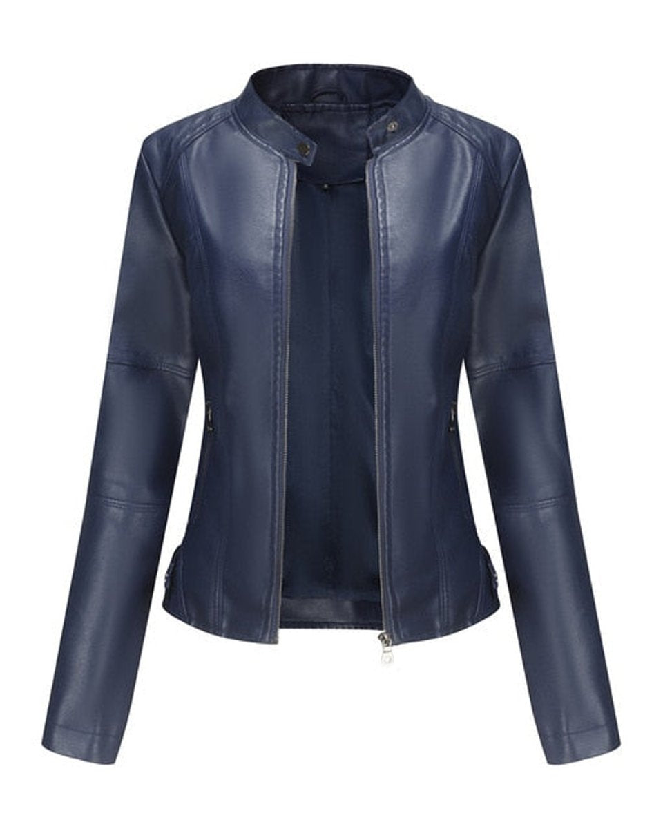 Adaline | Stand-Collar Moto Jacket