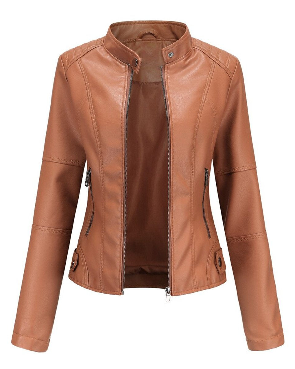 Adaline | Stand-Collar Moto Jacket